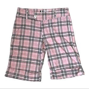 Vintage DEB pink plaid shorts. Juniors size 11. NWT